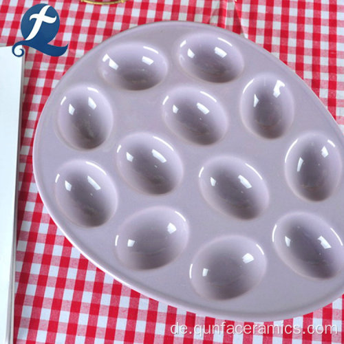 Großhandel hochwertige Keramik Eierhalter Platte